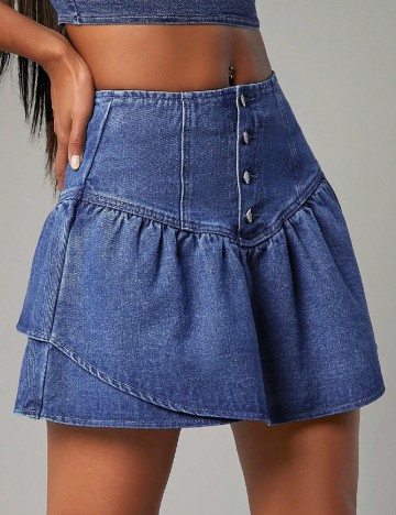 
						Fusta SHEIN, albastru