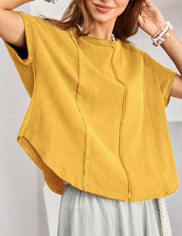 
						Tricou SHEIN, mustar