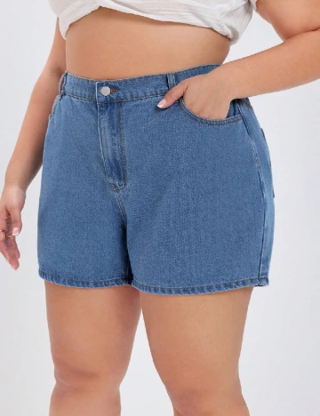 Pantaloni scurti SHEIN CURVE, albastru