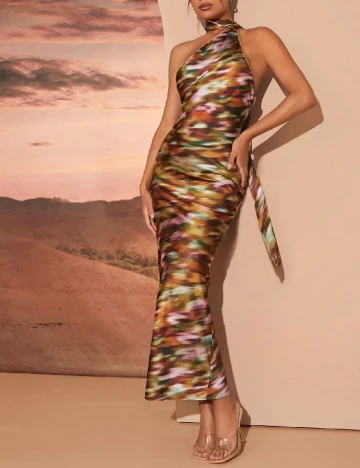 Rochie lunga Haute, mix culori