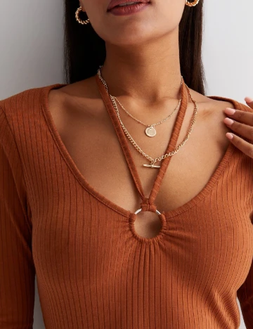 Rochie scurta New look, maro