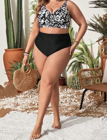 
						Costum de baie SHEIN CURVE, negru