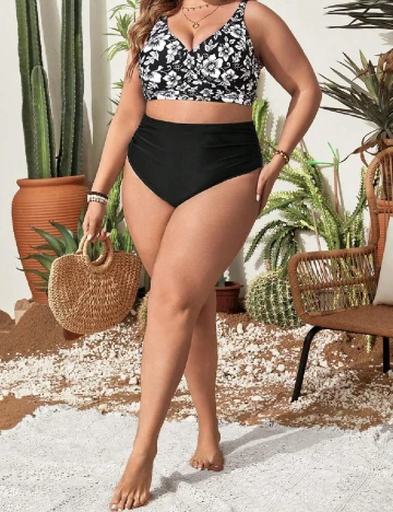 Costum de baie SHEIN CURVE, negru