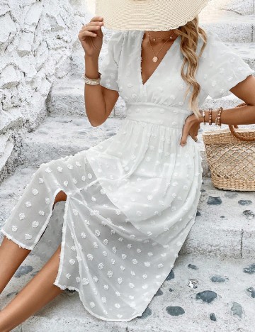 
						Rochie medie SHEIN, alb