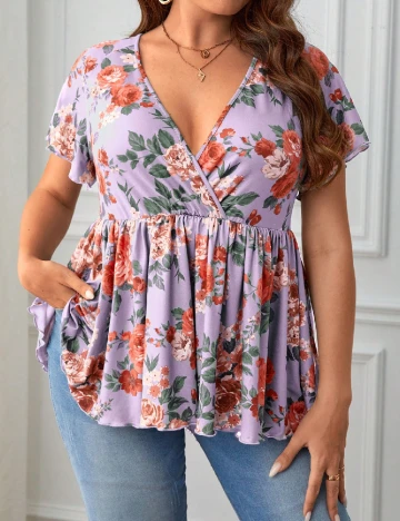 Bluza SHEIN CURVE, floral