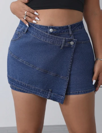 Fusta pantalon SHEIN CURVE, albastru