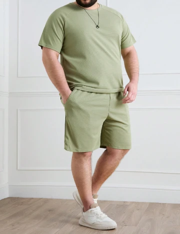 Compleu SHEIN Plus Size Men, verde