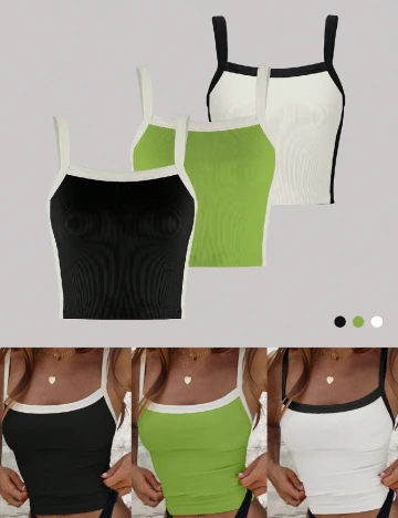 Set topuri 3 bucati SHEIN, mix culori