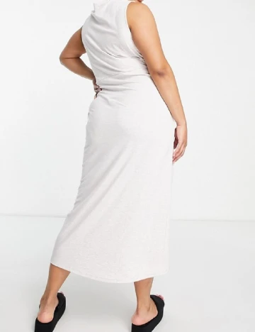 Rochie medie ASOS Curve, ecru