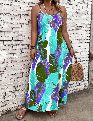 Rochie lunga SHEIN CURVE, mix culori