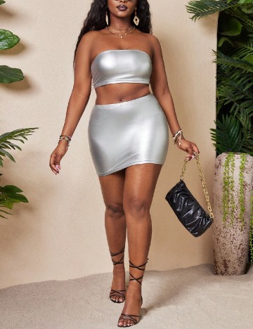 
						Compleu SHEIN, argintiu