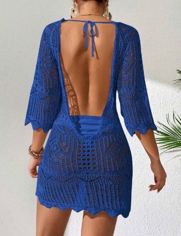 Rochie de plaja SHEIN, albastru