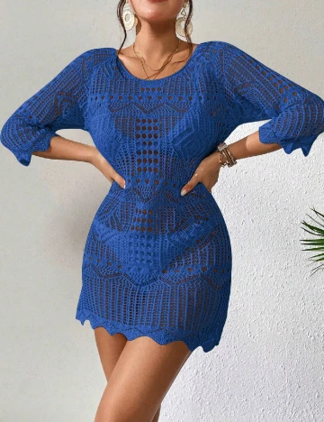 Rochie de plaja SHEIN, albastru