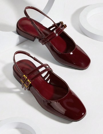 
						Pantofi SHEIN, visiniu