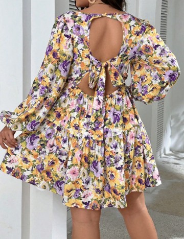 Rochie scurta SHEIN CURVE, floral print