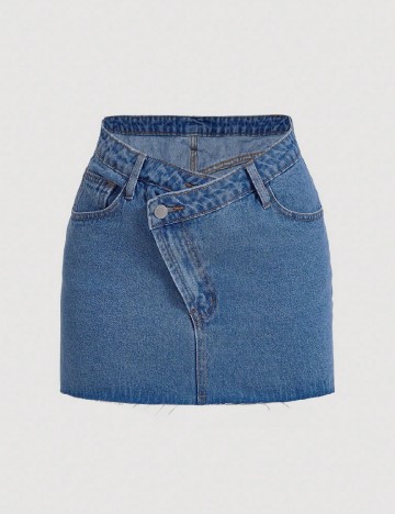 
						Fusta SHEIN, albastru