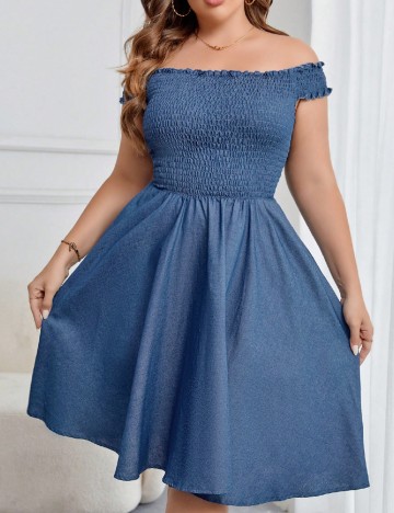 
						Rochie scurta SHEIN CURVE, albastru