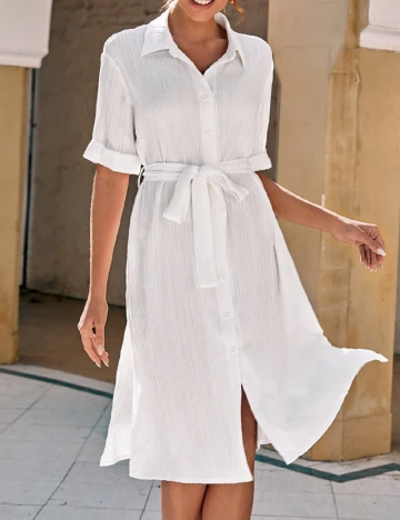 Rochie medie Emery Rose, alb