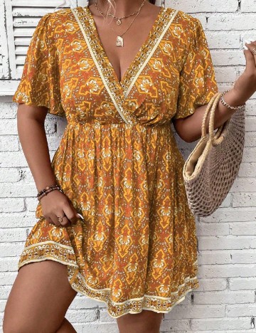 
						Rochie scurta SHEIN CURVE, portocaliu