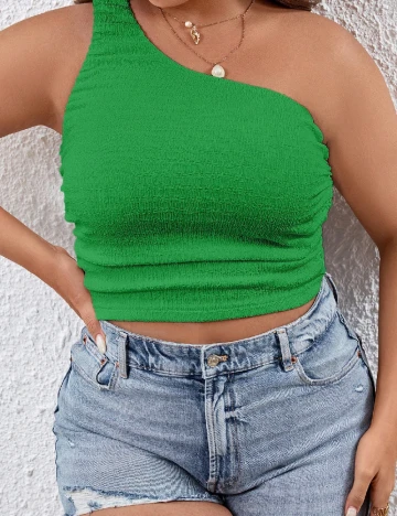Top SHEIN CURVE, verde