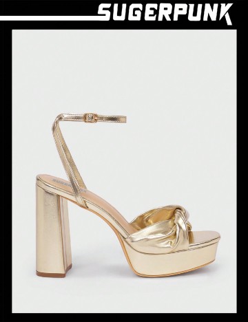 
						Sandale SHEIN, auriu