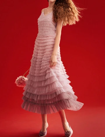 Rochie medie MOTF, roz