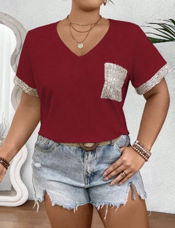 Bluza SHEIN CURVE, rosu