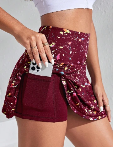 Fusta pantalon SHEIN, visiniu