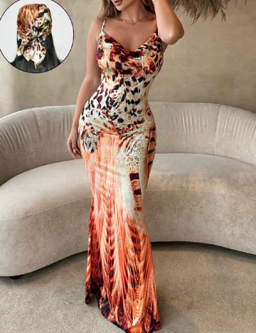 
						Rochie lunga SHEIN, mix culori