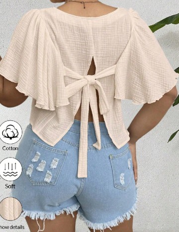 Top SHEIN CURVE, crem