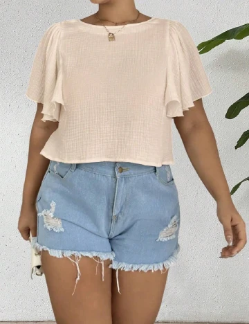 Top SHEIN CURVE, crem