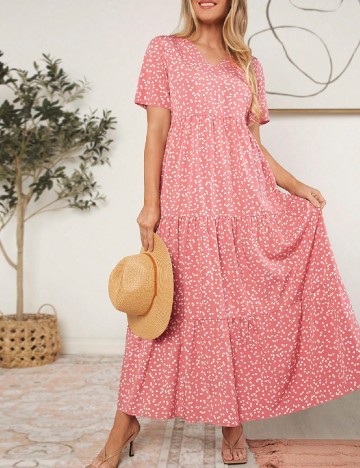 
						Rochie medie SHEIN, roz/alb