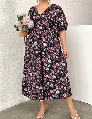 
						Rochie lunga SHEIN CURVE, floral print