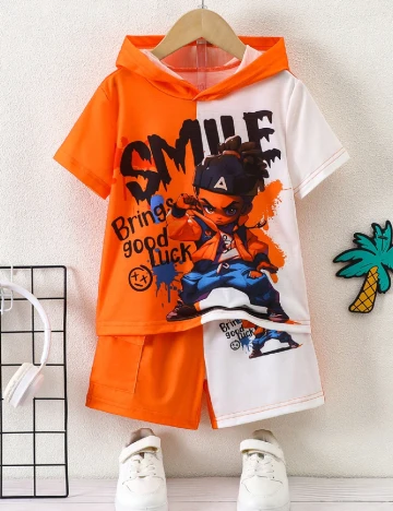 Compleu Shein Kids, portocaliu