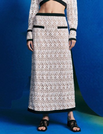 
						Fusta SHEIN, alb/maro