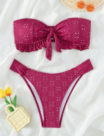 
						Costum de baie SHEIN, roz