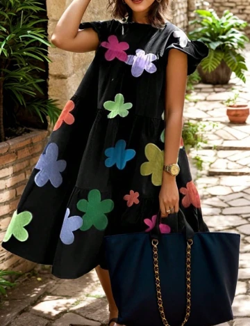 Rochie medie SHEIN CURVE, negru