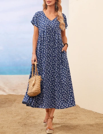 Rochie lunga Emery Rose, bleumarin