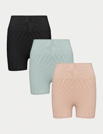 
						Set Pantaloni scurti 3 perechi SHEIN, mix culori