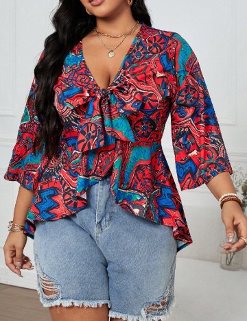 
						Bluza SHEIN CURVE, mix culori