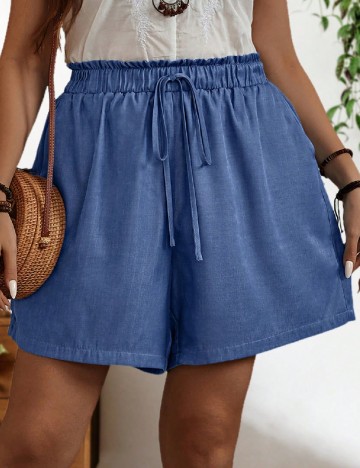 
						Pantaloni scurti SHEIN CURVE, albastru