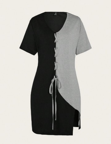 
						Rochie scurta SHEIN CURVE, gri/negru