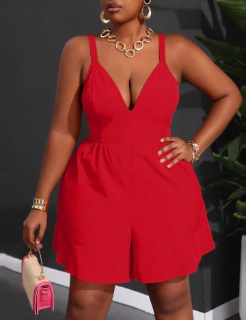 Salopeta SHEIN CURVE, rosu