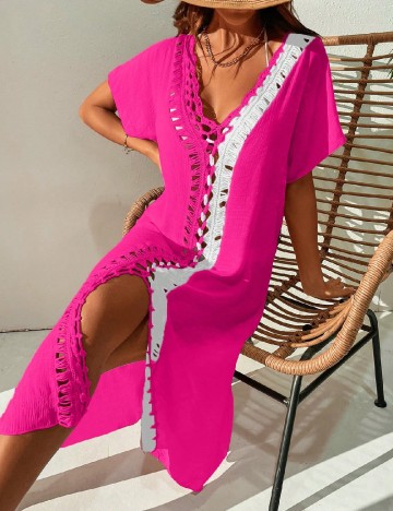 
						Rochie de plaja SHEIN, roz