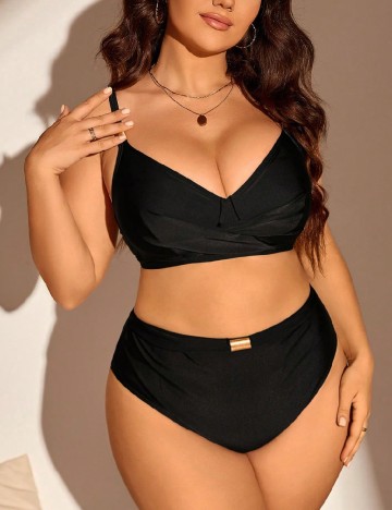 
						Costum de baie SHEIN CURVE, negru
