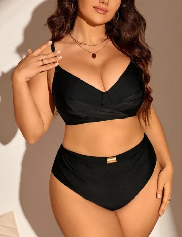 Costum de baie SHEIN CURVE, negru