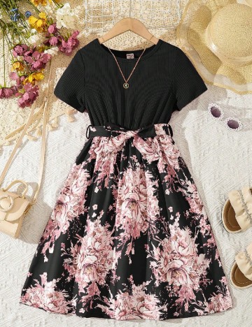 
						Rochie Shein Kids, negru/roz