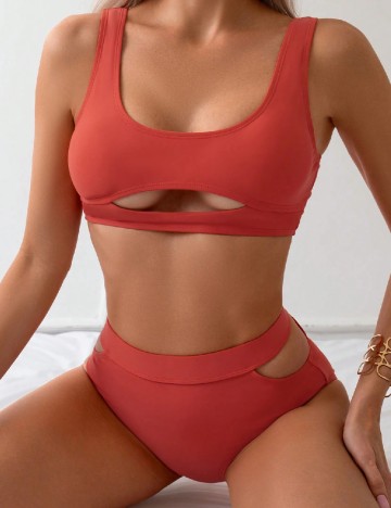 Costum de baie SHEIN, portocaliu