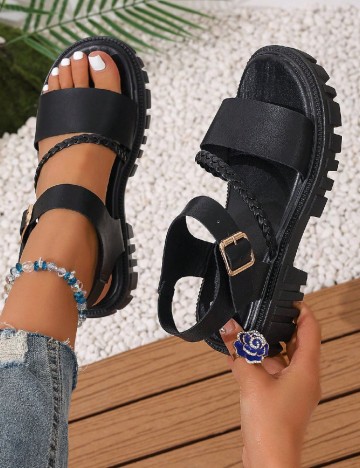 
						Sandale SHEIN, negru