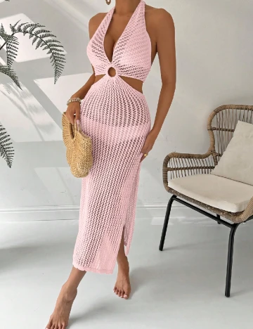 Rochie de plaja SHEIN, roz